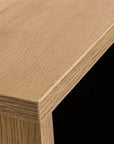 Bibliothèque design en bois noir et chêne 6 niches OFELIA