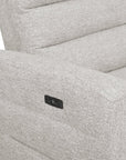 Canapé 3 places relax électrique en tissu bouclette beige DAVY