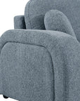 Canapé convertible 3 places en tissu texturé bleu MAYORA