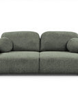 Canapé convertible 3 places en tissu texturé vert MAYORA