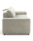 Canapé convertible express 3 places en velours chiné beige AMAURY