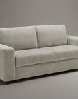 Canapé convertible express 3 places en velours chiné beige AMAURY