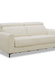 Canapé convertible express 3 places en velours texturé beige CALEB