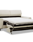 Canapé convertible express 3 places en velours texturé beige CALEB