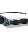 Canapé convertible express 3 places en velours texturé bleu KALIANA