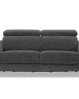 Canapé convertible express 3 places en velours texturé gris CALEB