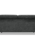 Canapé convertible express 3 places en velours texturé gris CALEB
