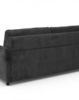 Canapé convertible express 3 places en velours texturé gris foncé CHIARA