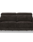 Canapé convertible express 3 places en velours texturé marron CALEB