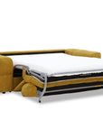 Canapé convertible express 3 places en velours texturé moutarde BASILE