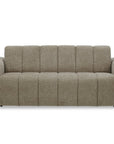 Canapé convertible express 3 places en velours texturé taupe BASILE