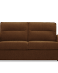 Canapé convertible express 3 places matelas 15 cm en tissu texturé terracotta ADILIO