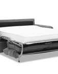 Canapé convertible express 3 places matelas 15 cm en tissu texturé gris ADILIO