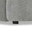 Canapé d'angle en velours tissé gris clair avec dossier réglable ADONIS - Angle gauche