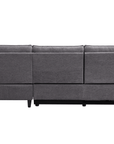 Canapé d’angle relax électrique en tissu gris foncé LUDMILA - Angle droit