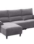 Canapé d’angle relax électrique en tissu gris foncé LUDMILA - Angle gauche