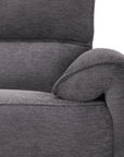 Canapé d’angle relax électrique en tissu gris foncé LUDMILA - Angle gauche