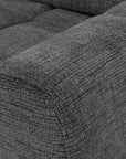 Canapé d'angle relax électrique en velours chiné gris DANIA -Angle gauche
