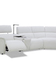 Canapé d'angle relax en tissu bouclette doux beige MARINA - Angle droit