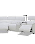 Canapé d'angle relax en tissu bouclette doux beige MARINA - Angle gauche