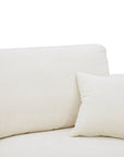 Canapé droit 3 places en velours chiné beige ABELIA