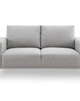 Canapé fixe 2 places en tissu gris clair ARNOLD