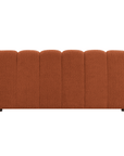 Canapé fixe 3 places en tissu bouclette terracotta AELIS
