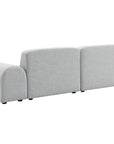 Canapé fixe 3 places en tissu gris EMMA