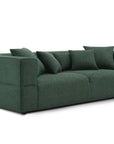 Canapé fixe 3 places en tissu vert EVELYNE
