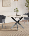 Chaise en velours gris pieds en métal argenté HAYDEN