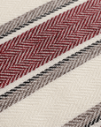 Coussin beige et rouge à rayures 45x45 cm RIVIERA