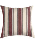 Coussin beige et rouge à rayures 45x45 cm RIVIERA