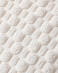 Coussin blanc écru en tissu texturé doux 45x45 cm DUNE