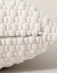 Coussin blanc écru en tissu texturé doux 45x45 cm DUNE