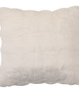 Coussin blanc effet fourrure 45x45 cm KAELA
