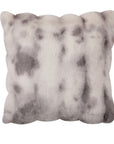 Coussin blanc et gris effet fourrure 45x45 cm KAELA