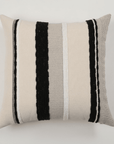Coussin texturé noir et blanc écru 45x45 cm NEXUS