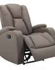 Fauteuil relax en tissu en microfibre marron CLARENCE