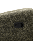 Fauteuil relax pivotant en velours texturé vert kaki LISON