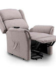 Fauteuil releveur relax en tissu beige à commande électrique PETER