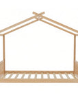 Lit cabane avec barreaux en bois 90 x 190 cm NIDOU