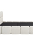 Lit coffre tissu bouclette beige 180x200 cm BUBBLE