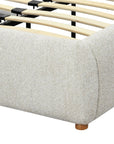 Lit double effet peau de mouton blanc écru PAMELA 140 x 190 cm