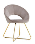 Lot de 2 chaises design en velours beige PETRA
