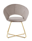 Lot de 2 chaises design en velours beige PETRA