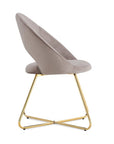Lot de 2 chaises design en velours beige PETRA