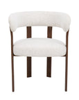 Lot de 2 chaises en velours tissé écru pieds en métal marron DIEGO