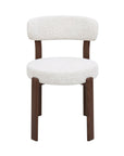 Lot de 2 chaises en velours tissé écru pieds en métal marron MARYSE