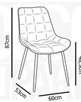 Lot de 4 chaises capitonnées en velours vert SOREN
