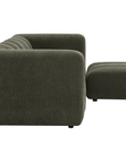 Pouf en tissu bouclette vert AELIS